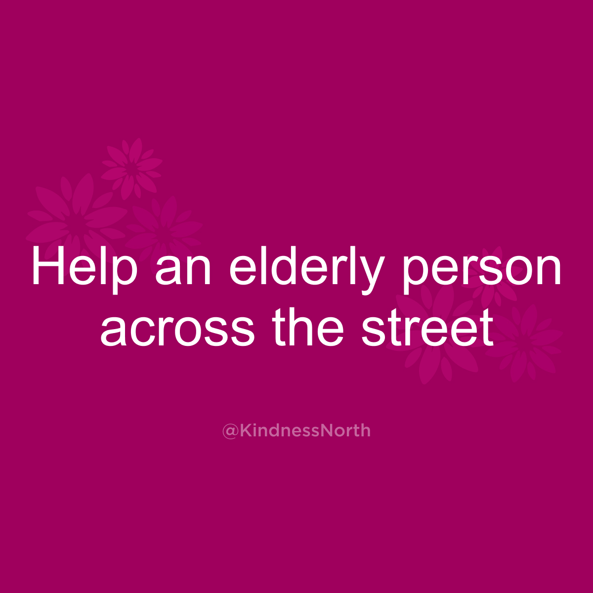 Help an elderly person across the street