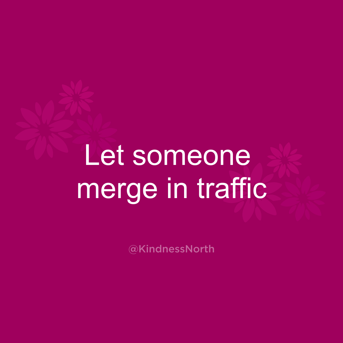 Let someone merge in traffic